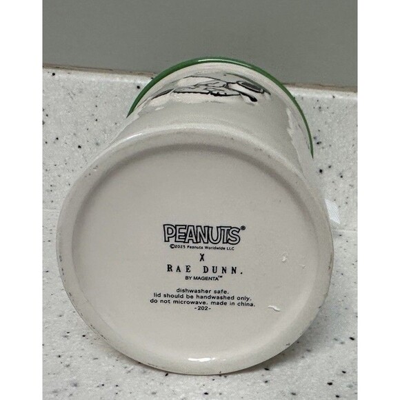 Peanuts x Rae Dunn Snoopy TEE TIME Golf Container Jar NEW WITH TAG 5.5 Inches - Picture 4 of 4